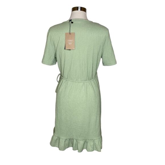 Vero Moda Vmhaya Short V-Neck Day Wrap Dress in Reseda Women’s Size XL NEW - Picture 4 of 14